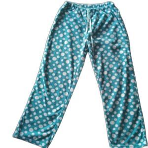 Pink Laundry Girls Teal Blue Polka Dot Pajama Pants